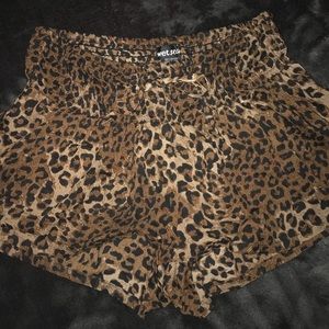 Dressy cheetah-print shorts!